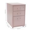 3 Drawer Vertical File Cabinet, Metal Filing Cabinets with Lock, Pink for Home Office, Heavy Duty Metal Storage Cabinet