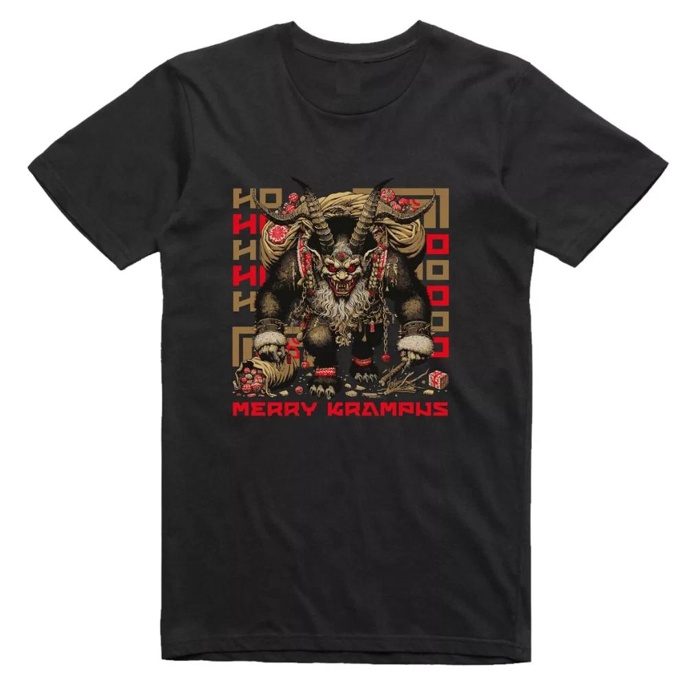 100% cotton TOPS UNISEX TEES MENS WOMENS Mens Chritmas T Shirt Funny Krampus Alternative X Mas 100% Cotton Tee