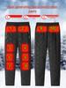 Men's USB Electric Heated Pants with Ten-Zone Intelligent Heating and Lamb Fleece for Winter Warmth