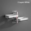 1Pcs Wall-mounted Bathroom Draining Rack Rotating Non-drilled Soap Box with Self-adhesive Glue Plastic Soap Storage Rack