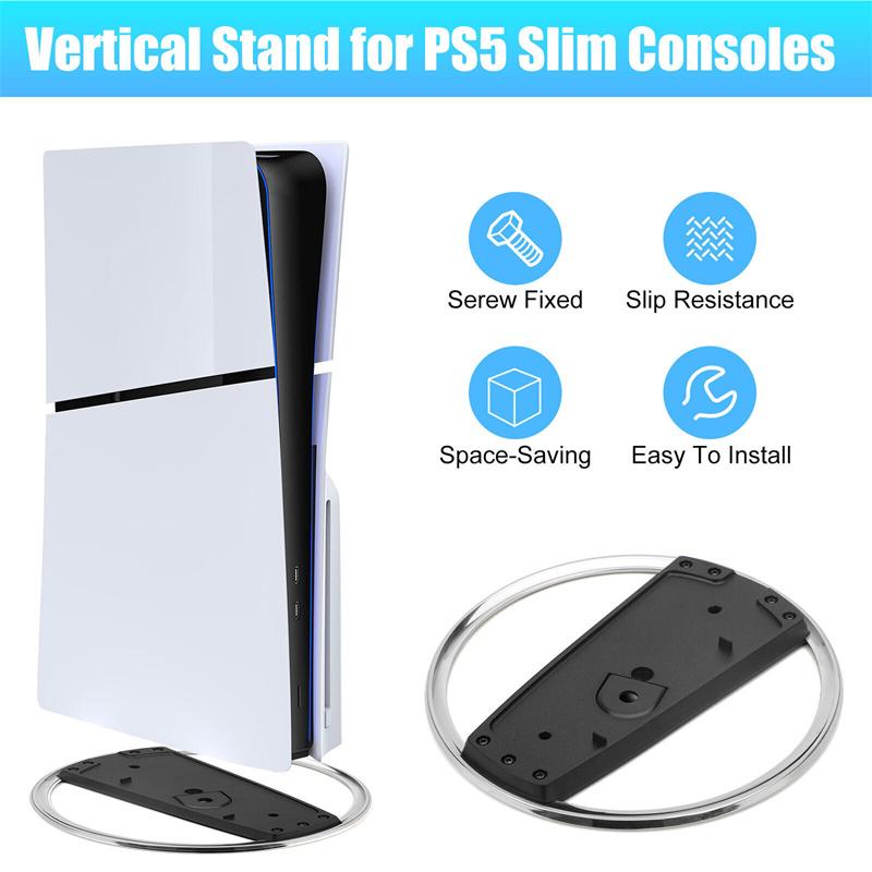 Подставка для игровой консоли PS5 Slim, вертикальная, противоскользящая, для Sony Playstation 5 Slim Disc Digital Edition, аксессуар