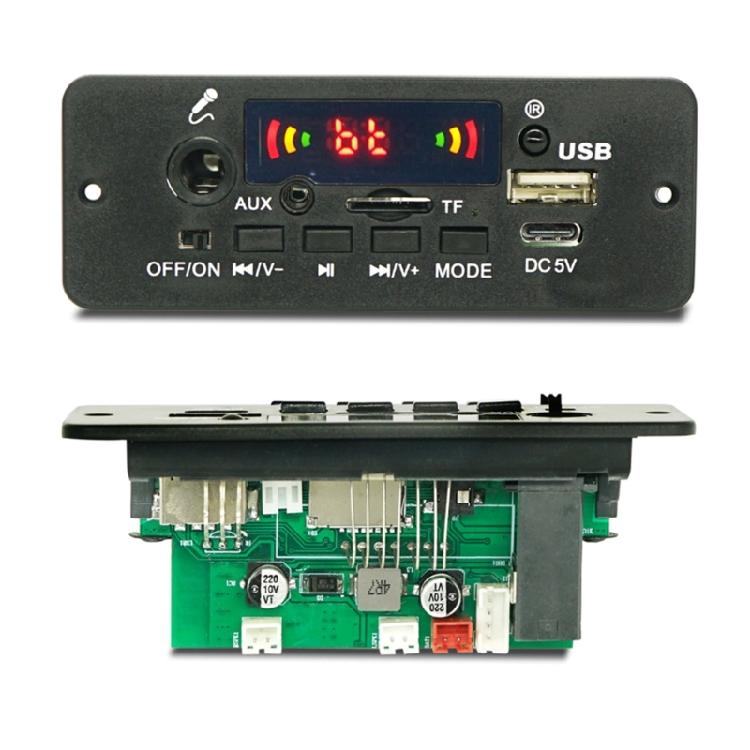 Плата декодеров Беспроводной автомобильный MP3-плеер с Bluetooth-совместимостью 5.0 Модуль записи USB Поддержка USB TF-карты AUX FM-радио