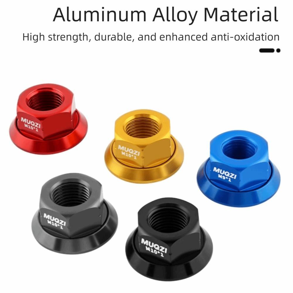2pcs M9/M10/M10*3/8 Bicycle Hub Nut Aluminum Alloy Anti-rust Rear Axle Screw High Strength Anodizing Bike Accessories Cycling