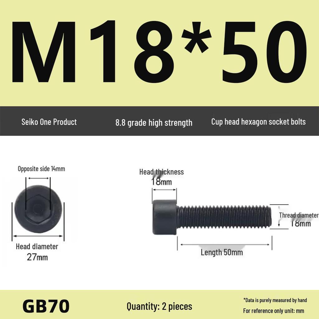 8.8 High-Strength Socket Head Cap Screw Bolt (M4-M16)