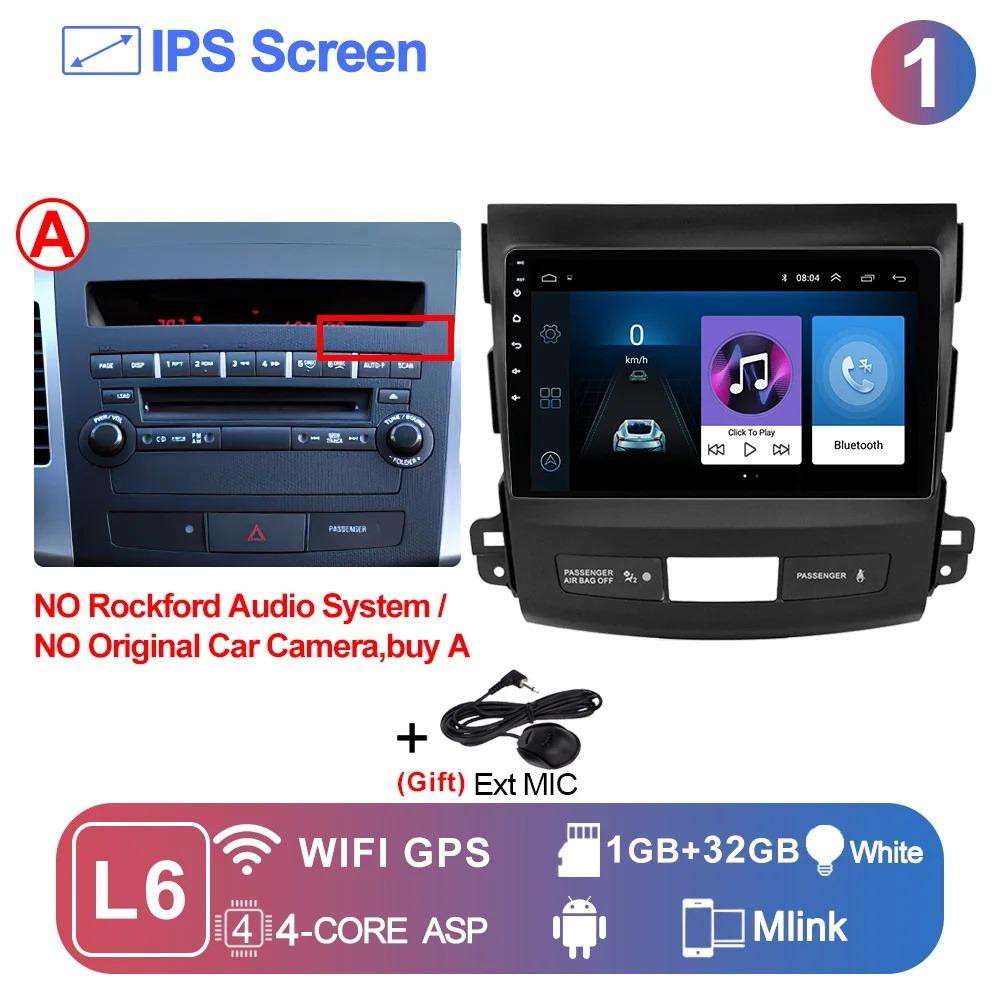 Android Car Radio For Mitsubishi Outlander XL 2007-2012 Multimedia Player Head Unit Stereo GPS Navigation BT WIFI 1+16GB