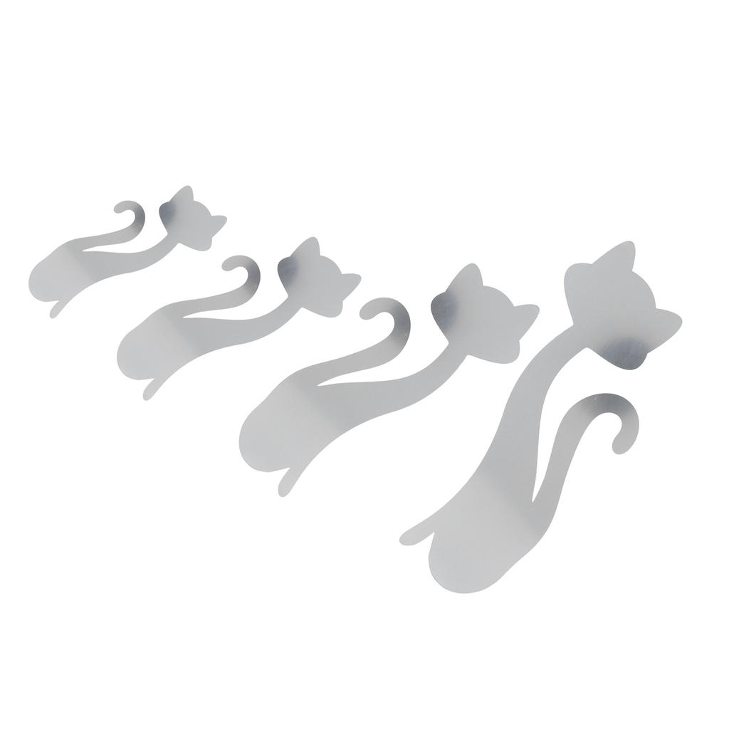 Зеркальные Наклейки на Стену в Форме Кошки для Дома, Гостиной, Спальни Декорации Настенного Искусства