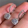 Women Ear Clip A Pair Plated Drop Earring Cubic Zircon Earring Jewelry