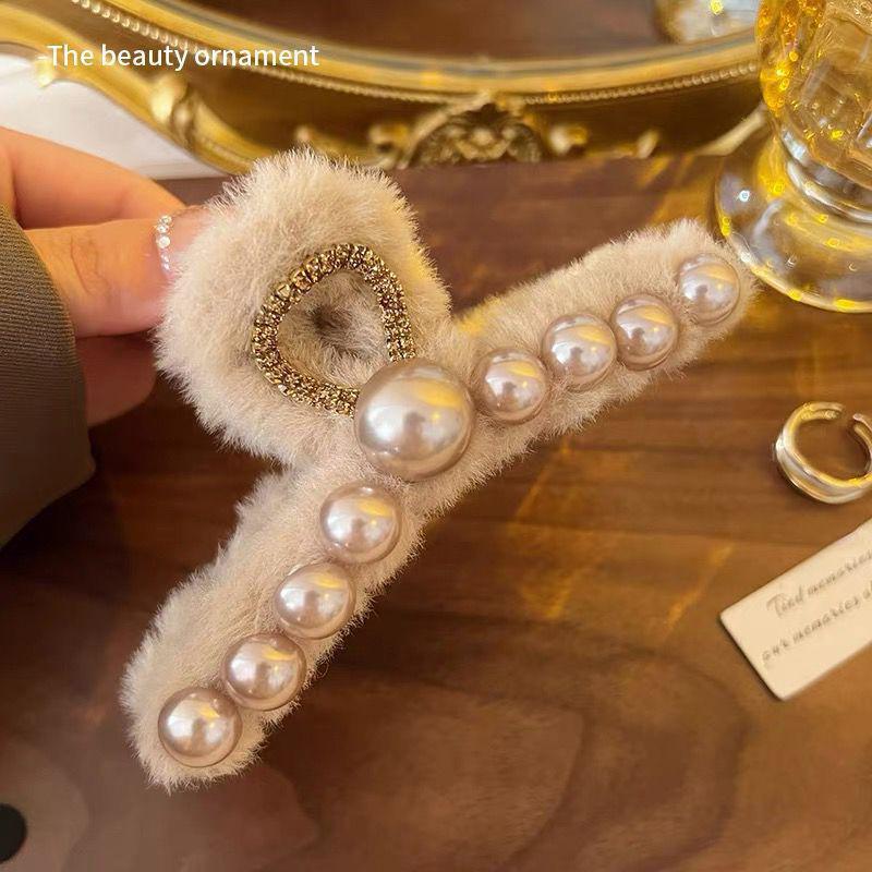 2024 Peony Feather Tassel Hairpin: Fluffy Hair Volume Boost Shark Clip