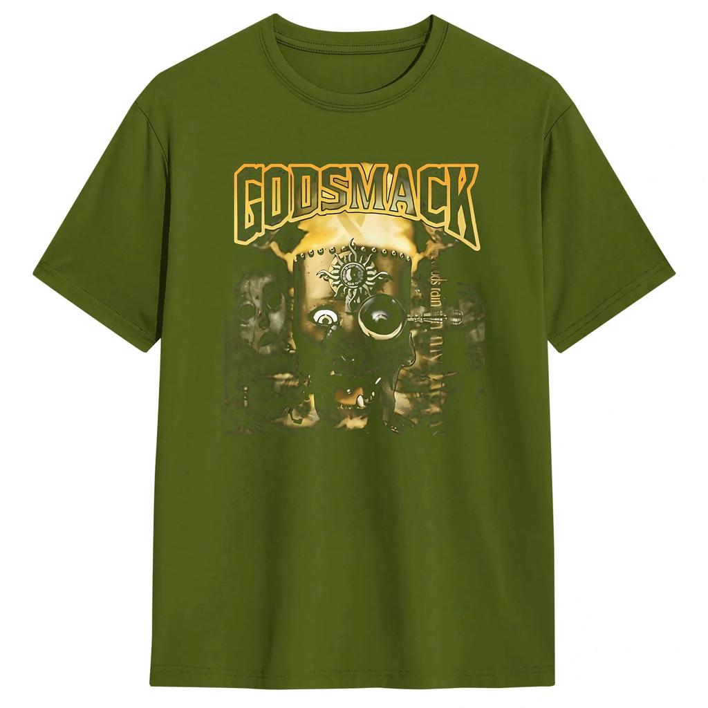 Unisex TShirts Godsmack Art Funny Pure Cotton Tee Shirt Short Sleeve T Shirts Round Collar Clothing New Arrival
