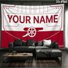 Custom Name,Arsenal Wall tapestry, aesthetic printed fabric blanket, suitable for bedroom, living room, and home decor.