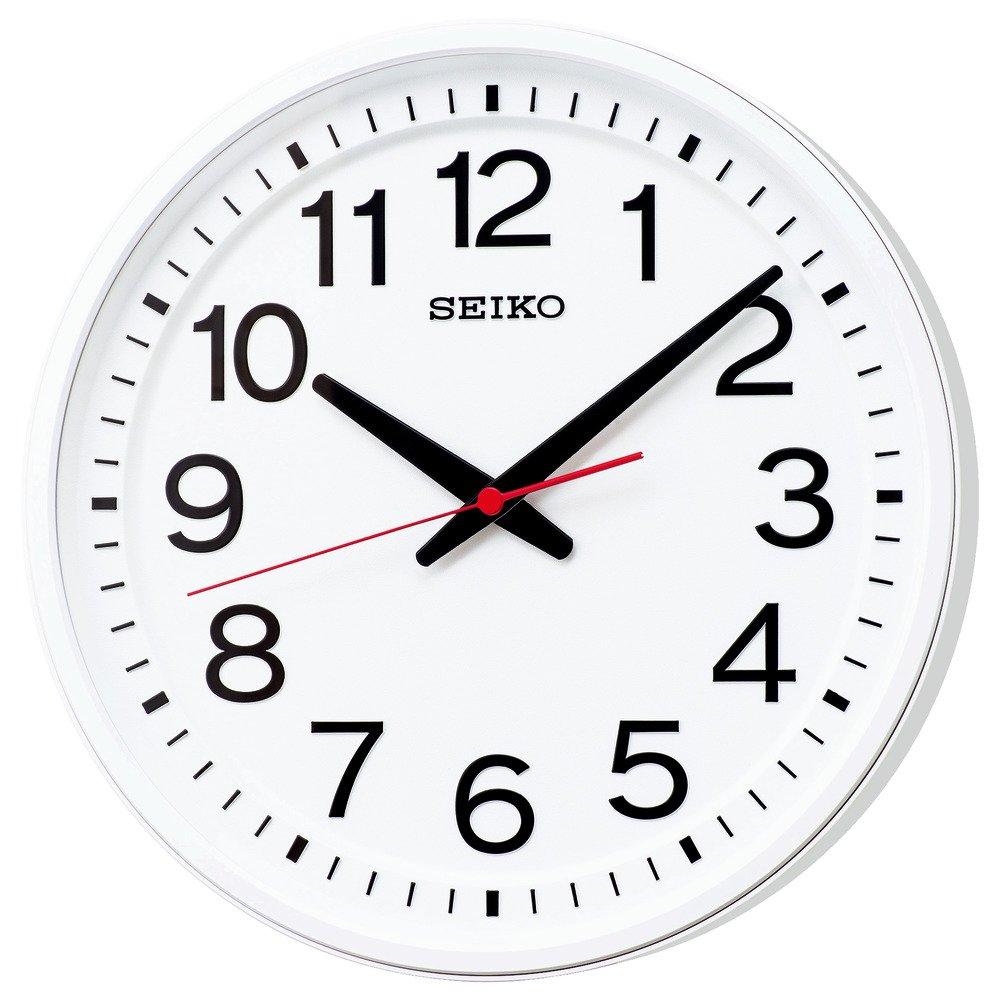 Seiko Clock Wall Clock Office Type Easy To See Satellite Radio Wave Analog White GP219W