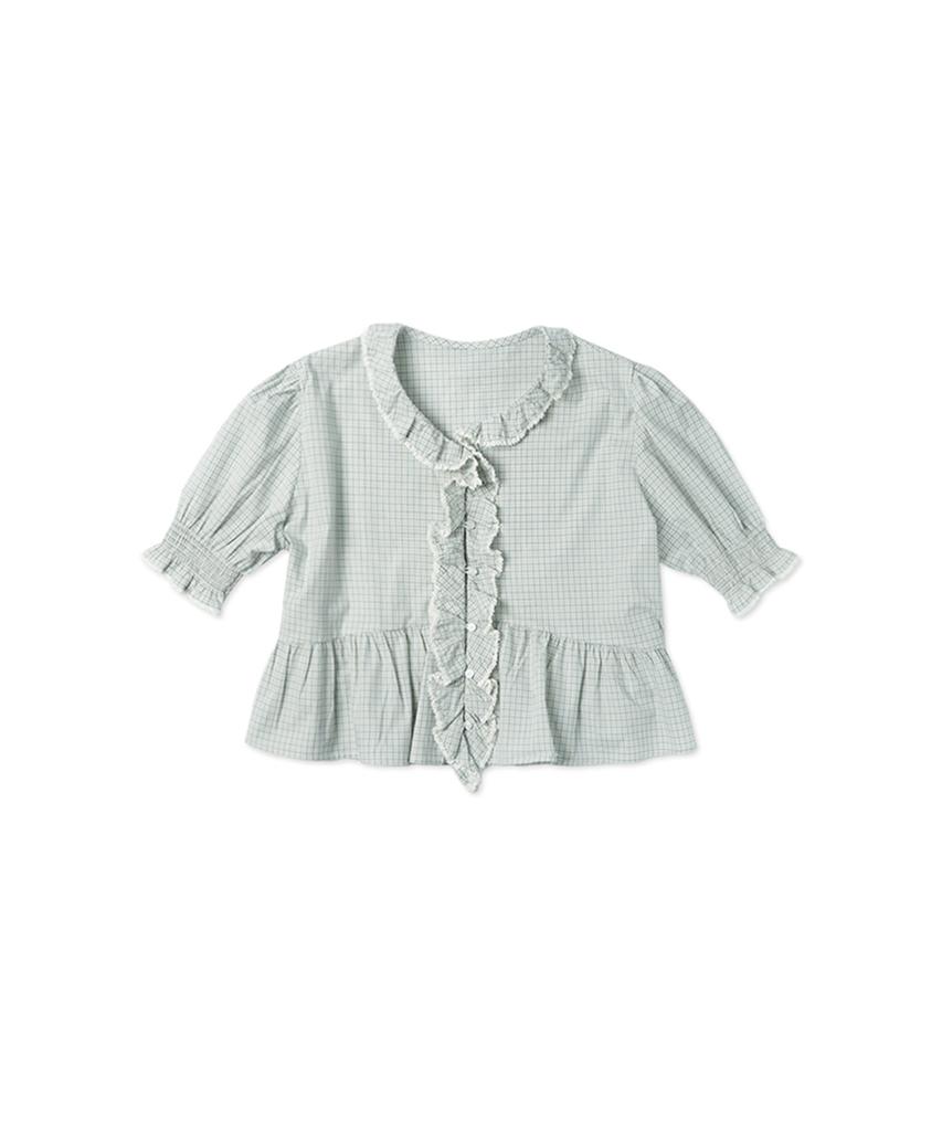 WITHOUT SUMMER Moi Ruffle Blouse_Check
