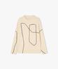 LIBERCLASSY [24Ос] Lkd51421 Кремовый Вязаный пуловер с вышивкой Line