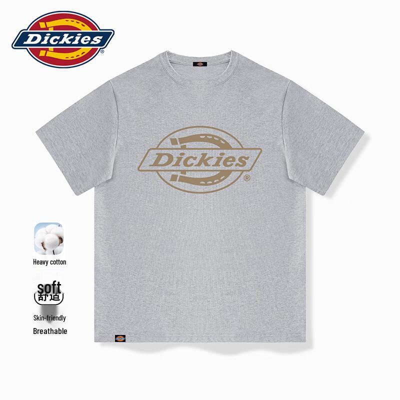 Мужская американская модная футболка Dickies с коротким рукавом, 100% хлопок, B