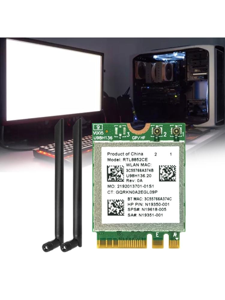 WiFi6E Networking Card RTL8852CE 5.2 Wirelessly Adapter 2.4G/5Ghz/6Ghz Wifi Receiver