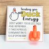 Middle Finger Duck Funny Duck Lucky Charm Gift with Encouraging Card Sending You Big Duck Energy Ornament Inspirational Gift for Friends Family