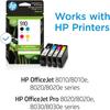 HP 910 | 4 Ink Cartridges | Black, Cyan, Magenta, Yellow | 3YL61AN / 3YL58AN / 3YL59AN / 3YL60AN