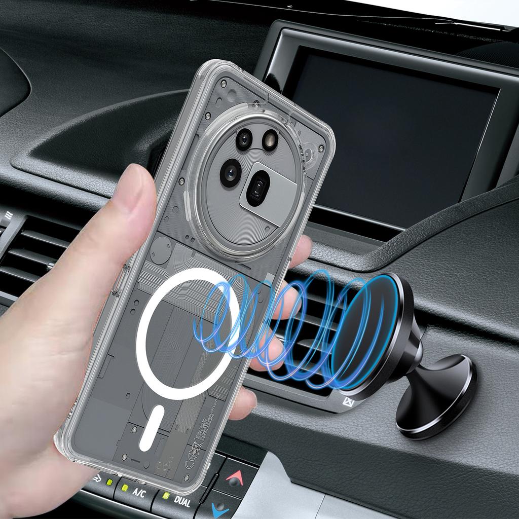 Ни за что Телефон (3a) Прозрачный чехол для телефона, совместимый с MagSafe, задняя крышка из ТПУ+акрила