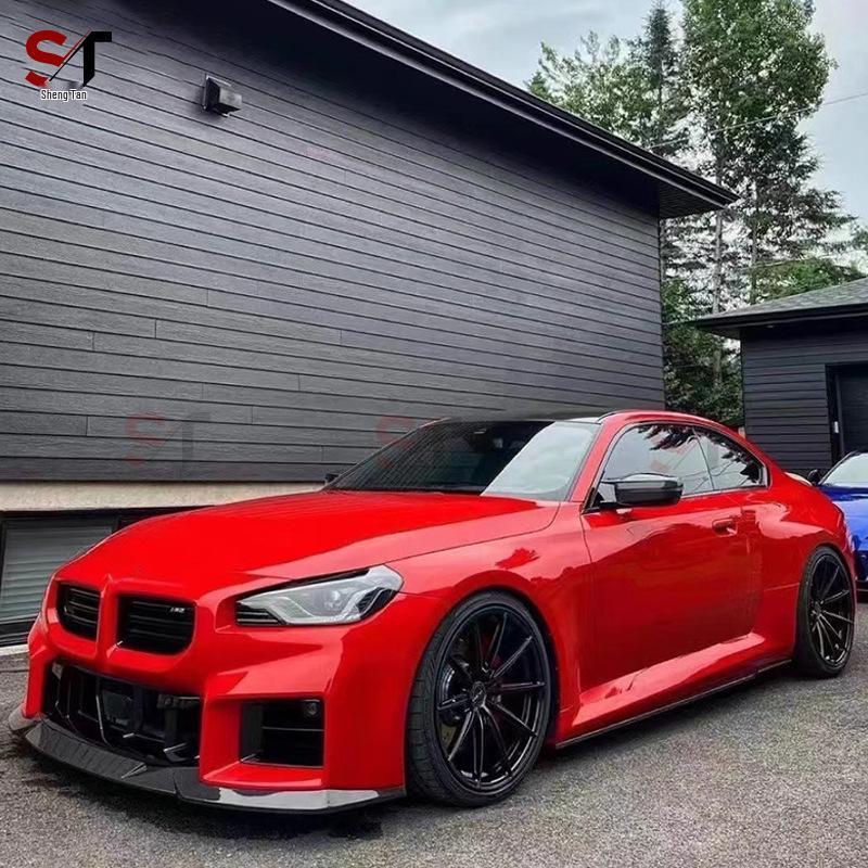 Передний сплиттер-губа диффузор из углеродного волокна в стиле R44 для BMW M2 G87
