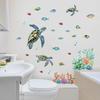 Декоративные наклейки на стену с изображением морских черепах и рыб для спальни/ванной комнаты