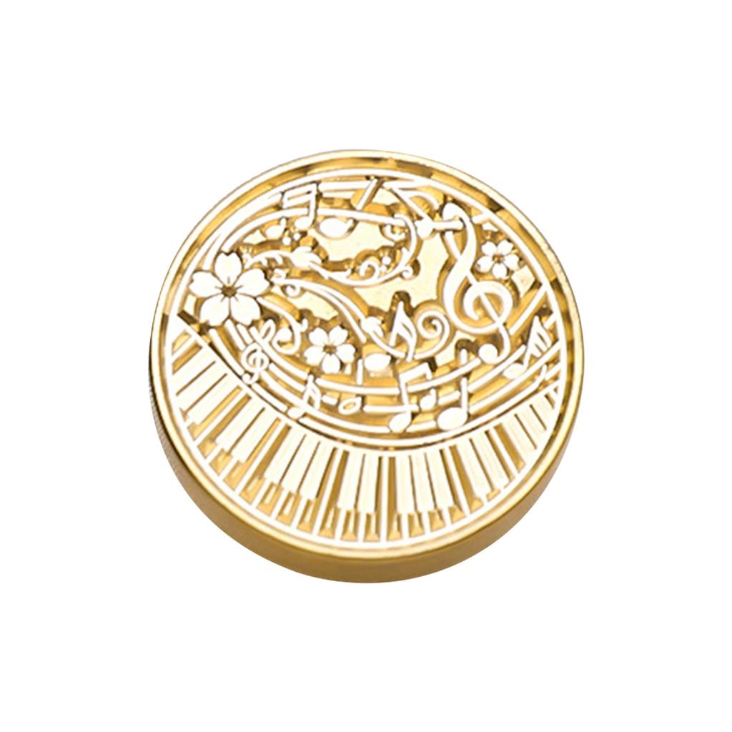 Печать из сургуча для запечатывания конвертов, приглашений, для DIY скрапбукинга, на музыкальную тематику, сменная головка для сургучной печати