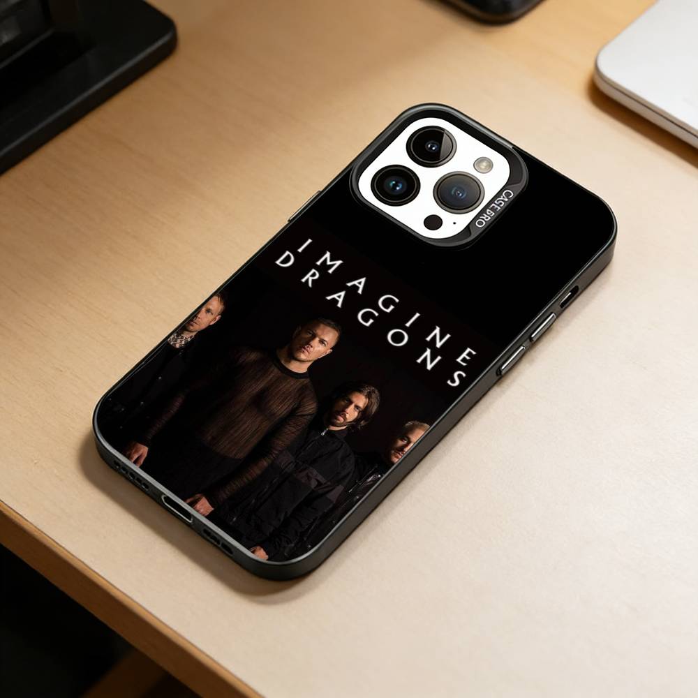 Pop Rock Imagine Dragons Phone Case For iPhone 17,16,15,14,13,12,11 Plus,Pro Max,XS,Colored Silver Plated Inside Cover