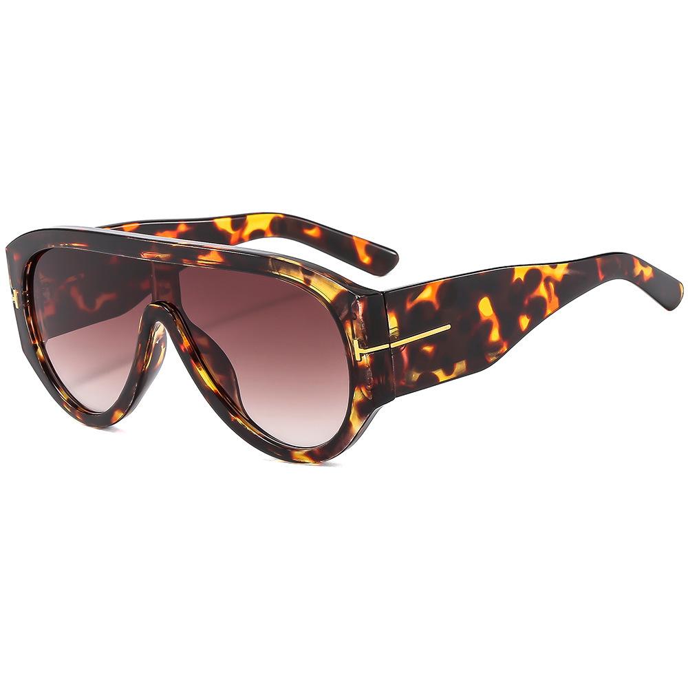 European and American new trendy sunglasses men's high-end toad glasses women's one-piece anti-ultraviolet high definition sunglasses