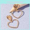 W240 Stylish Heart Pendant Earrings With Metal Finish For Daily Wear And Romantic Gifts