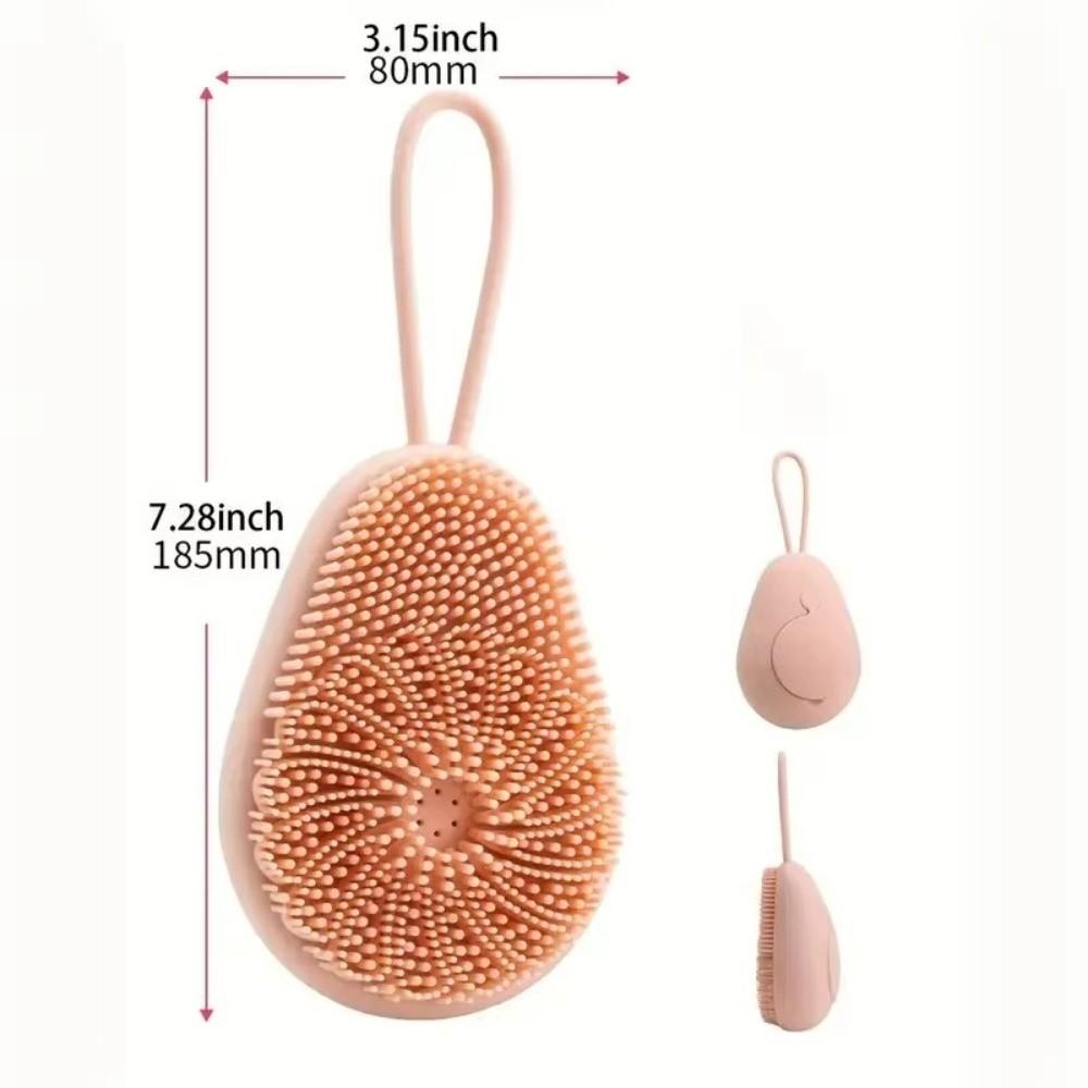 Body Scrubber Refillable Bath Brush Skin-Friendly Massage Brush Body Wash Brush Massage