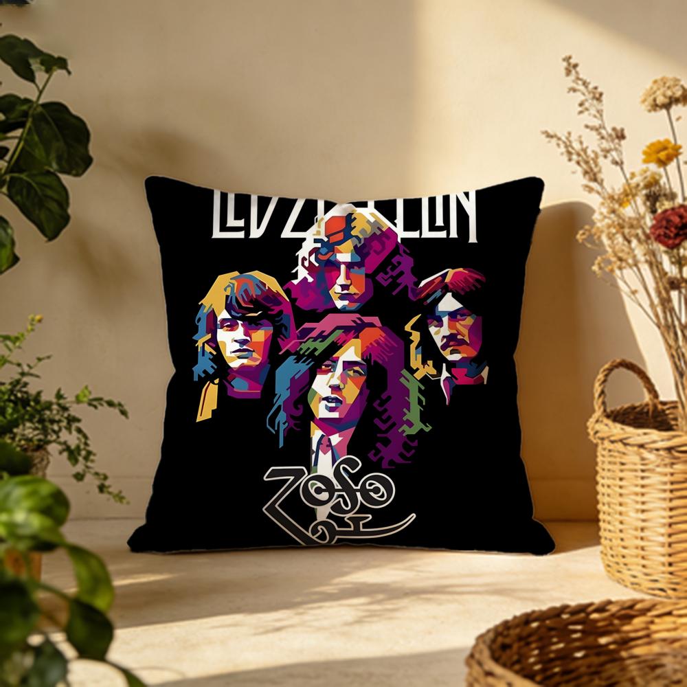 Модный сменный чехол для подушки Led Zeppelin Универсальный двусторонний чехол для подушки Подходит для дивана, кровати, автомобиля Ежедневный декор