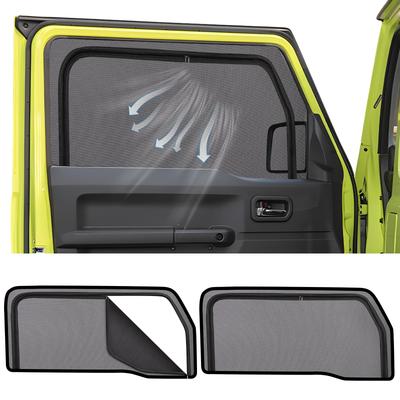 Сетчатые шторки ZATOOTO для Suzuki Jimny Sierra JB04, магнитная москитная сетка с молнией, защита от солнца, УФ-лучей, насекомых, приватность, легкая сумка для хранения