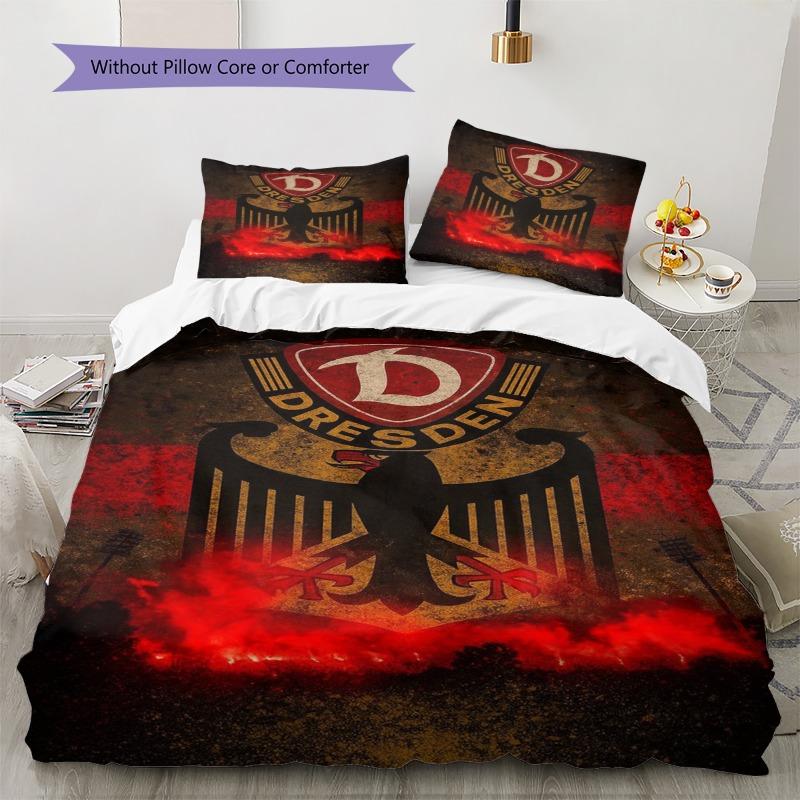 Dresden Eagle Retro Fire Distressed Print Duvet Cover Set 3 Pieces Football Fan Bedding Set Bedroom Home Decor Bedding Without Pillow Core Comforter