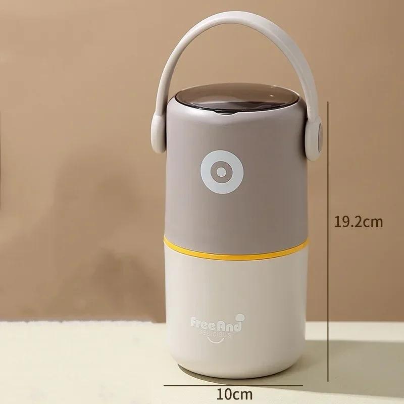 Портативный двухслойный ланч-бокс для детей, изолированный контейнер для бенто из нержавеющей стали 304 с ручкой, контейнеры для еды для офисных работников