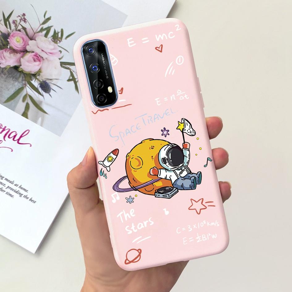 Чехол для Realme 7 Чехол для Realme 7 5G Милый Астронавт Динозавр Мягкий Силикон Funda Для Realme 7 Pro RMX2170 Realme7 Защитный Чехол