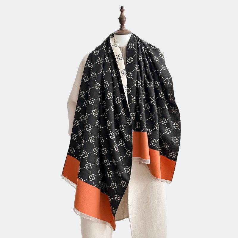 Scarf Women's Winter Versatile High-end Imitation Cashmere Office Air Conditioner Shawl with Thickened Warm Scarf