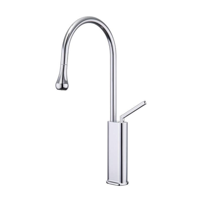 White/Black Pull-out Kitchen Sink Faucet Deck Mounted Hot Cold Water Mixer Tap 360 Rotation Stream Sprayer Head Kitchen Tap
