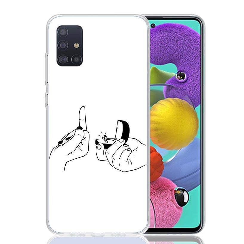 Middle Finger Phone Case For Samsung Galaxy A52 A32 A22 A12 A02S A50S A30S A51 A31 AA71 Note 20 Ultra 10 S10 Plus Galaxy A52 A42