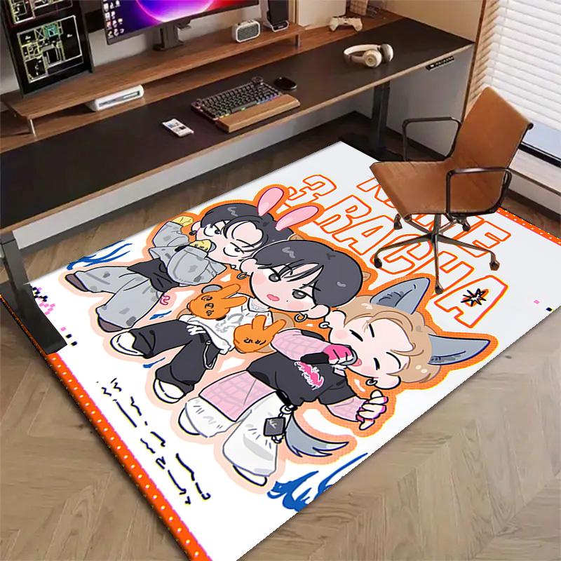 Custom Kpop Team Mat Personalized Name, Polyester Washable Indoor Entryway Rug, Gift for Christmas, Easter, Thanksgiving Day