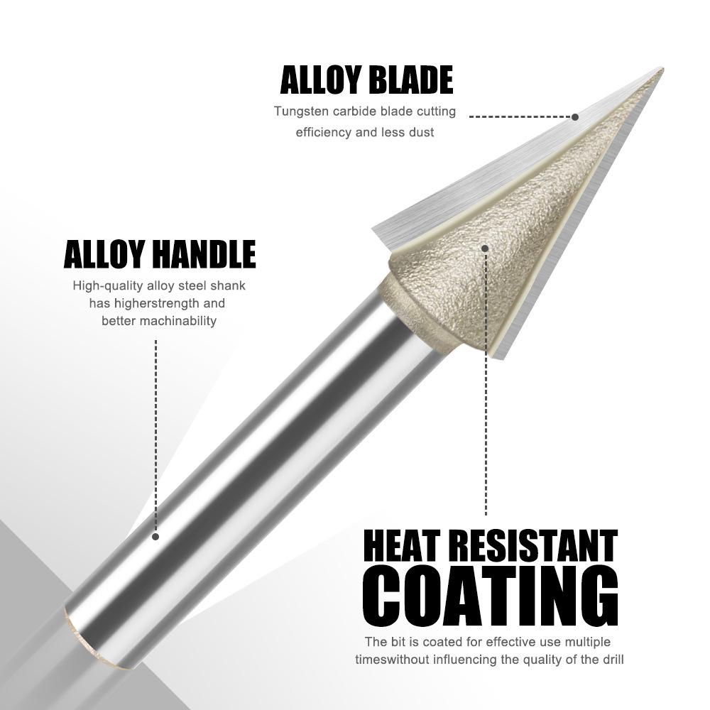 30 Degree Oblique Sharp Knife Slotting Knife Carving Knife Woodworking Wood Carving Milling Cutter Carving Cutter Trimming Machine Engraving Cutter