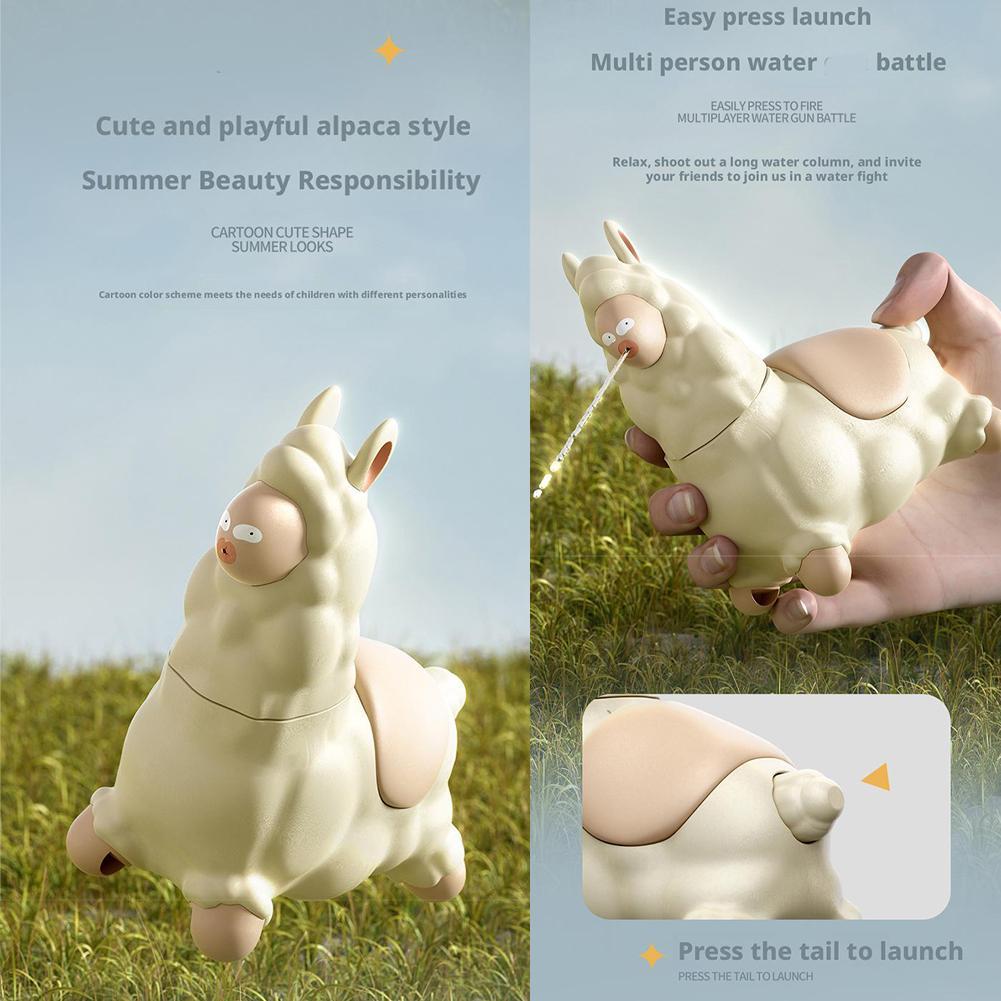 1/2/3/4Pcs Alpaca Water Gun Children's Toy Handheld Continuous Water Spraying Sprinkler Outdoors Pool Garden Fights Game Gift