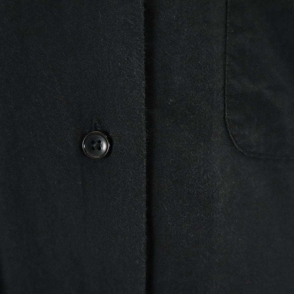 YAECA Рубашка с коротким рукавом, открытым воротником, черная, женская, б/у