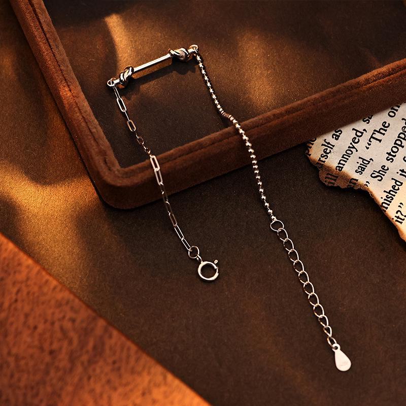 Banyan Tree S925 Серебряный корейский узелковый женский браслет - ювелирные изделия высокого класса в стиле нишевого дизайна