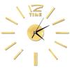 Eye-catching 3d Mirror Luxury Modern Diy Large Wall Clock Surface Sticker For Trendy Homes