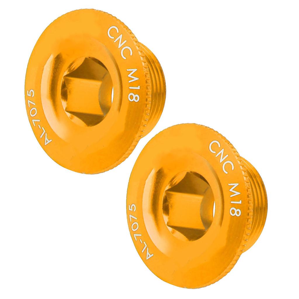 2pcs M18 Bicycle Crank Cover Screw Cap Dustproof Waterproof Aluminum Alloy Parts for Prowheel