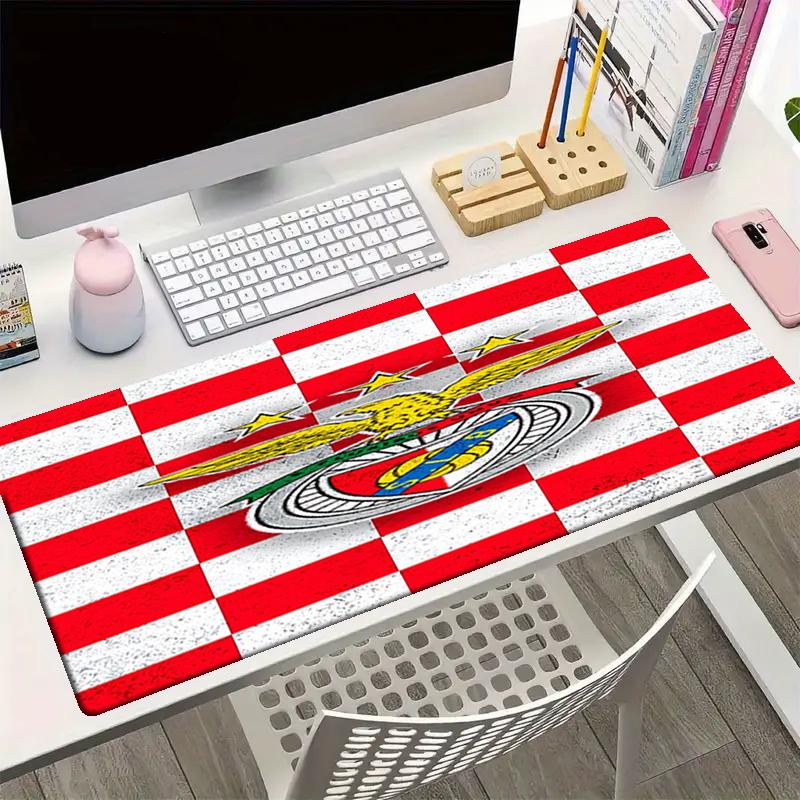 Benfica Theme Mouse Pad, Non Slip Rubber Base, Multifunctional Office & Home Decor, Perfect for Workspace Personalization.
