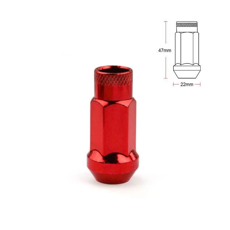 RASTP-20pcs/set Universal Steel Racing Lug Nut V48 Auto Steel Acorn Rim Extended Open End Wheel Lug Nuts M12X1.5/1.25 RS-LN031