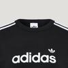 adidas Оригинальная хлопковая спортивная футболка с линейной полоской, короткий рукав, женские топы HZ9542