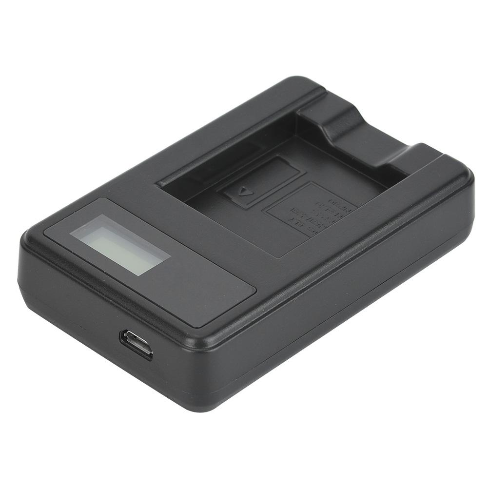 NP 45 Li 40B Аккумулятор для камеры Одинарное зарядное устройство Зарядка через USB с ЖК-дисплеем Черный