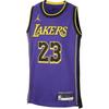 Los Angeles Lakers Sleeveless Round Neck Letter Kids Basketball Jersey Kids Tops Purple FZ8617-525