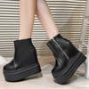 Fashion High Heels Women Platform Ankle Boots Fashion Wedges Elegant Shoes 2025 Winter Designer Short Boots Dress Pumps Zapatillas Mujer